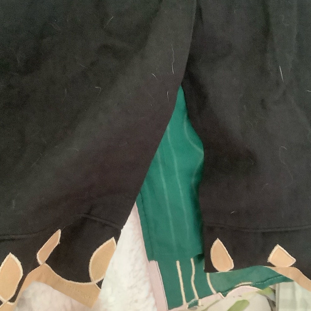 Anna Cate Green and Black Colorblock Maxi Skirt with Side Slit - Picture 10 of 13